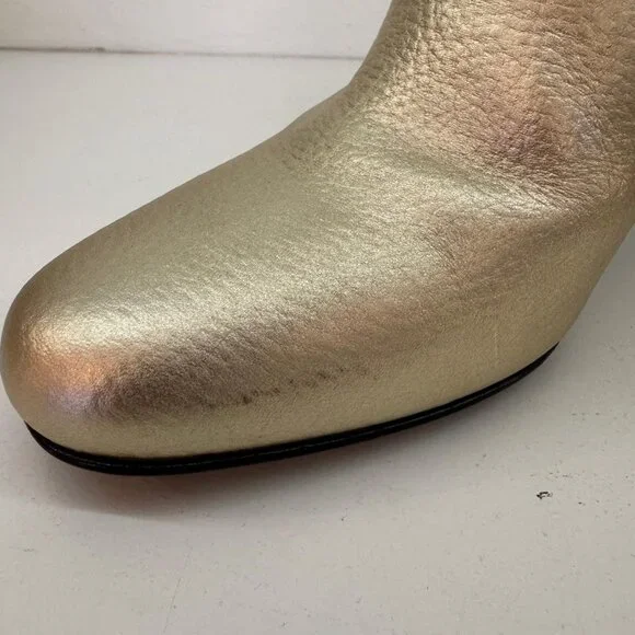 YSL, Gold Lou Lou Ankle Boots Ankle Boots & Booties